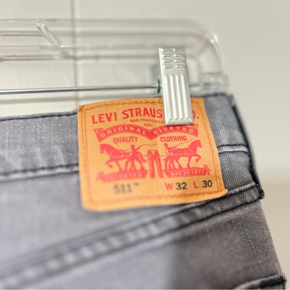LEVIS 511 Jeans Mens GraySize 32x30 - Picture 7 of 11